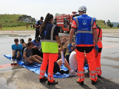 Letecká nehoda na přistávací ploše Letiště České Budějovice - cvičení složek IZS