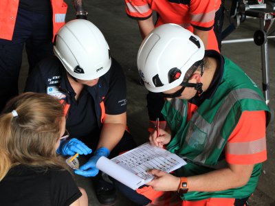 Letecká nehoda na přistávací ploše Letiště České Budějovice - cvičení složek IZS