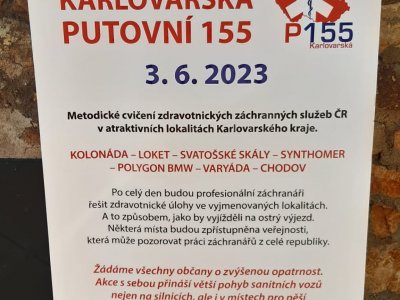 KARLOVARSKÝM KRAJEM SE V RÁMCI CVIČENÍ ´KARLOVARSKÁ PUTOVNÍ 155´ PROHÁNĚLY SANITKY Z CELÉ REPUBLIKY