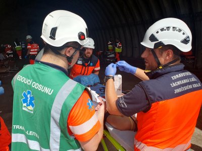 Letecká nehoda na přistávací ploše Letiště České Budějovice - cvičení složek IZS