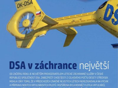 Článek časopisu Letectví a kosmonautika: DSA v záchrance největší