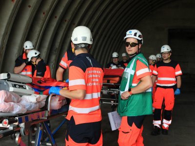 Letecká nehoda na přistávací ploše Letiště České Budějovice - cvičení složek IZS