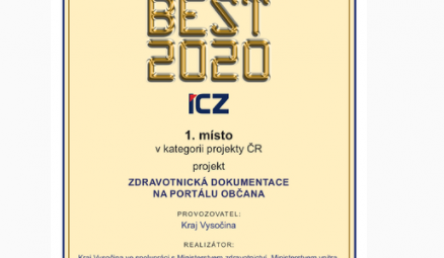 V prestižní soutěži „Egovernment the best 2020“ zvítězil projekt s účastí Zdravotnické záchranné služby Královéhradeckého kraje