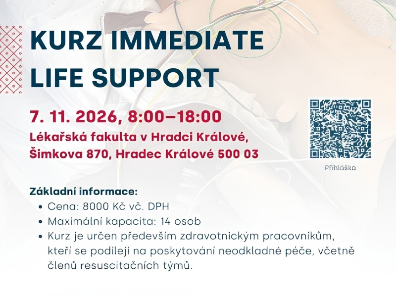 Kurz Immediate Life Support (ILS) nabídne zdravotníkům mezinárodně uznávanou certifikaci